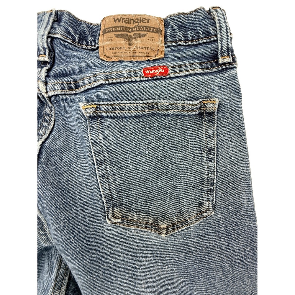 Wrangler Jeans Mens 32x30‎ Slim Tapered Distressed Medium Wash Denim - Picture 9 of 11
